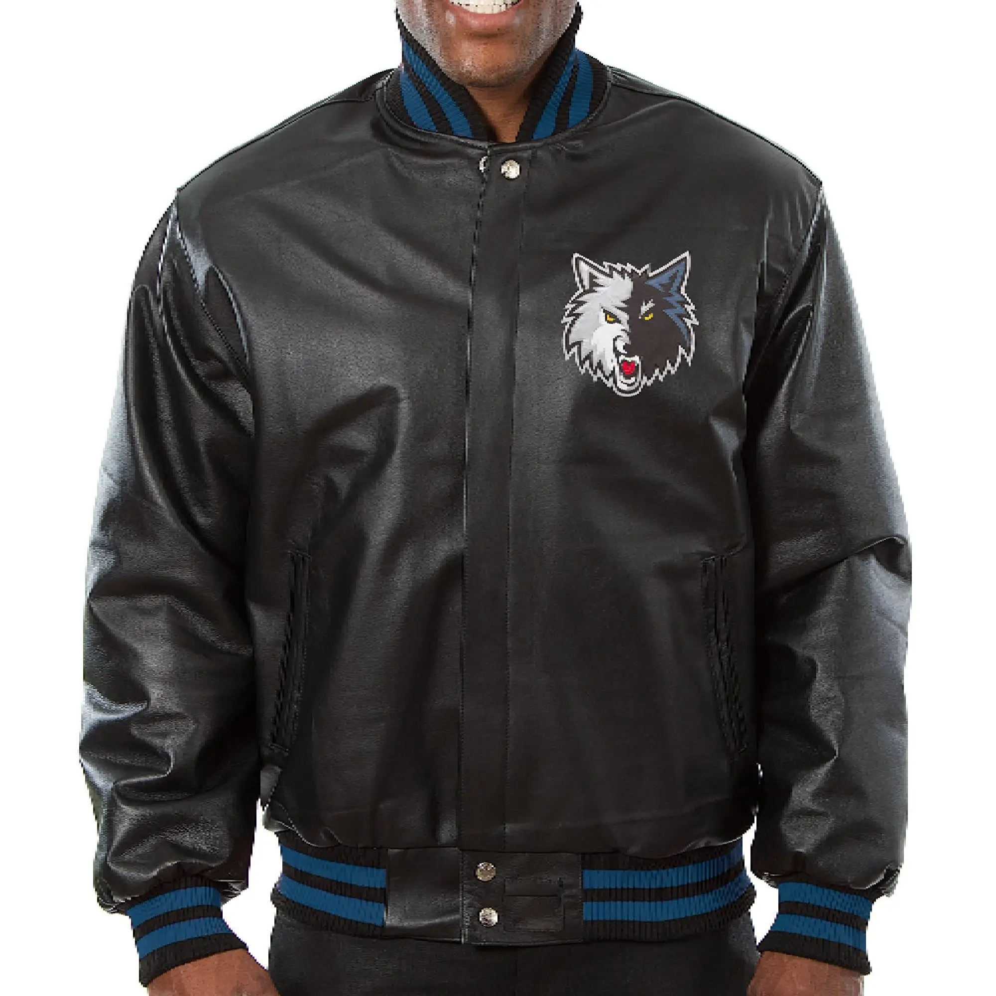 Minnesota-Timberwolves-Domestic-Black-Leather-Varsity-Jacket