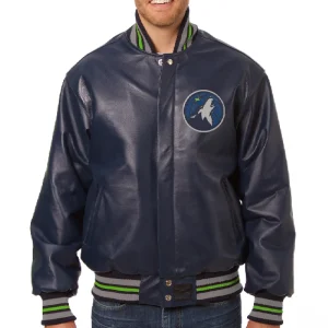 Minnesota-Timberwolves-Leather-Varsity-Navy-Jacket