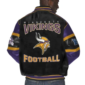 Minnesota-Vikings-G-III-Leather-Varsity-Zipper-Jacket