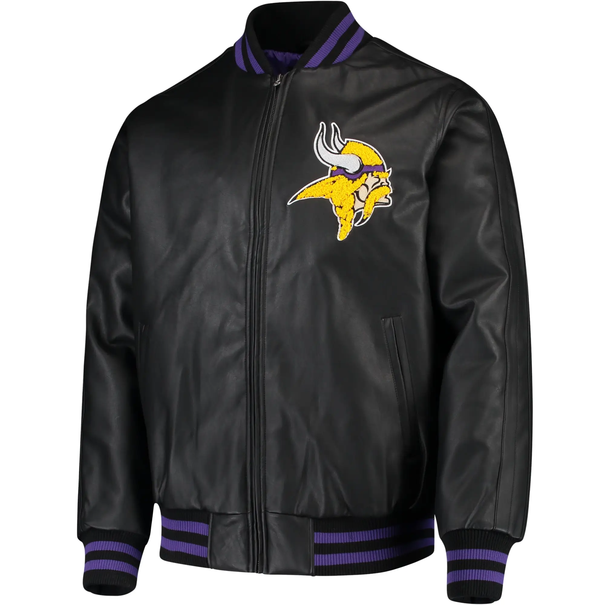 Minnesota-Vikings-G-III-Sports-by-Carl-Banks-Leather-Varsity-Jacket