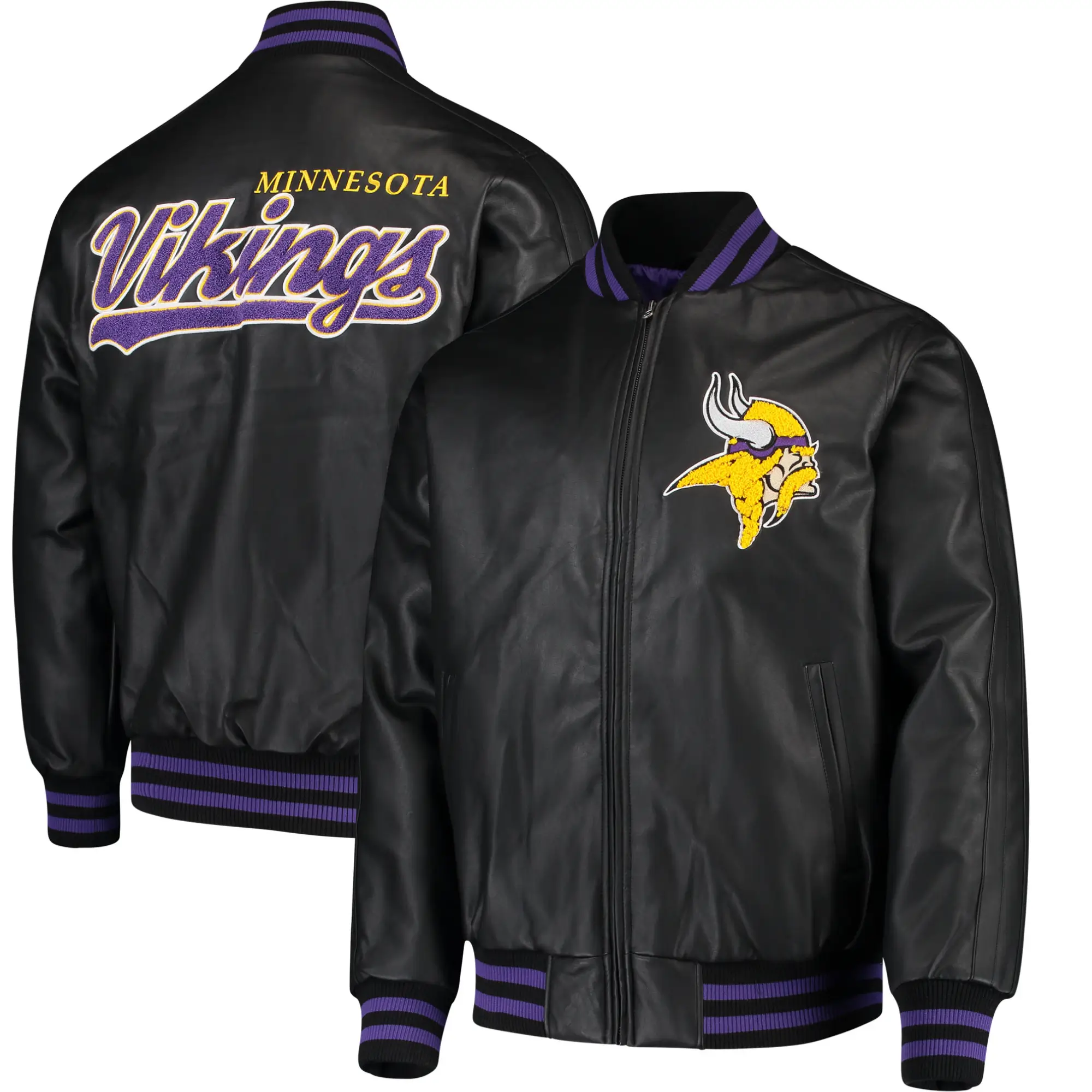 Minnesota-Vikings-G-III-Sports-by-Carl-Banks-Leather-Varsity-Jacket