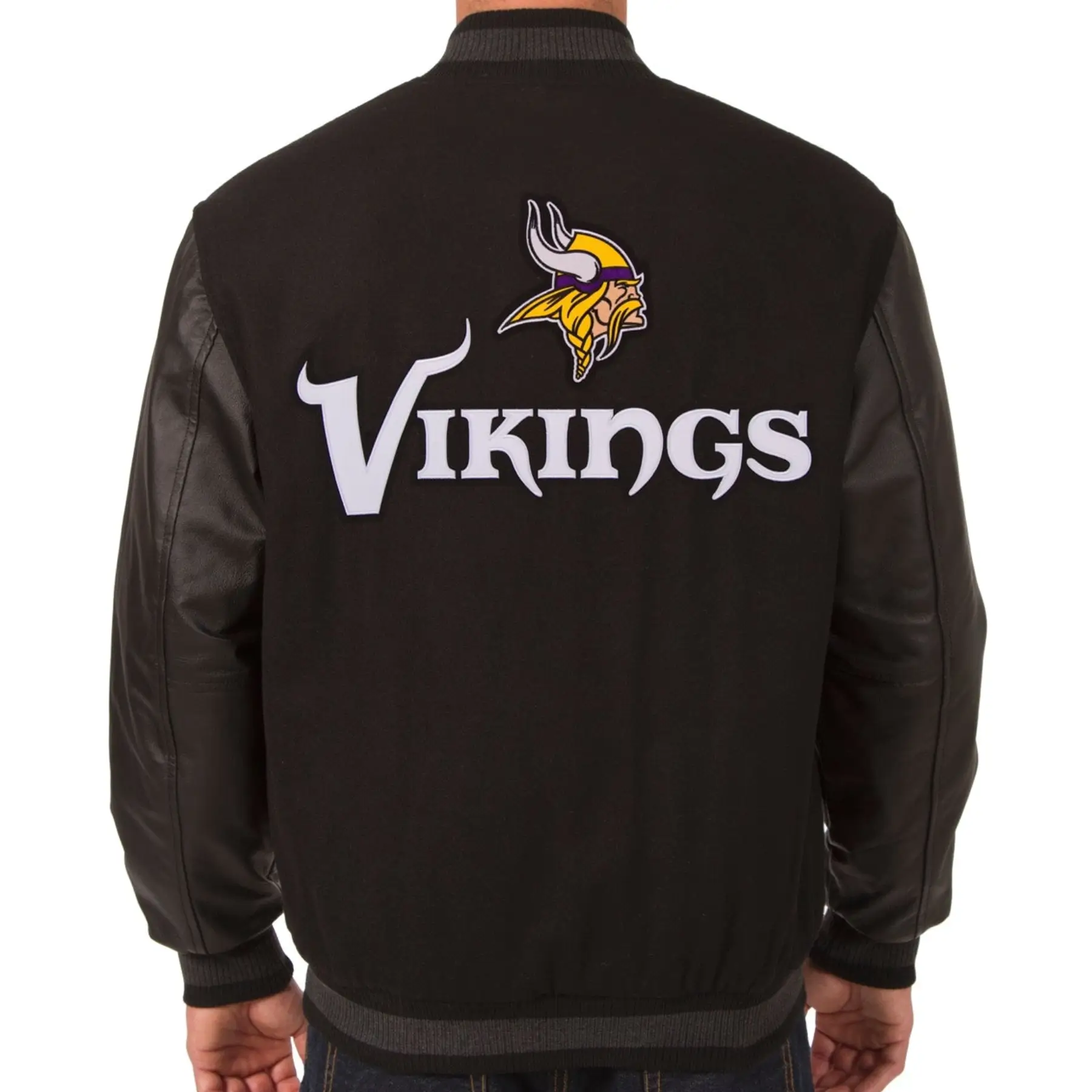 Minnesota-Vikings-Wool-Leather-Brown-Varsity-Jacket