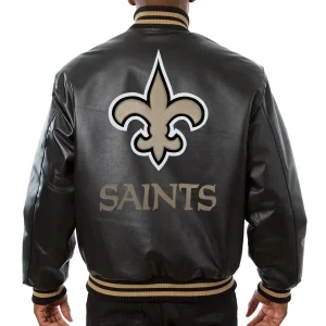 New-Orleans-Saints-Black-Leather-Varsity-Jacket