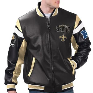New-Orleans-Saints-Faux-Leather-Varsity-Jacket