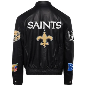 New-Orleans-Saints-Jeff-Hamilton-Leather-Varsity-Jacket