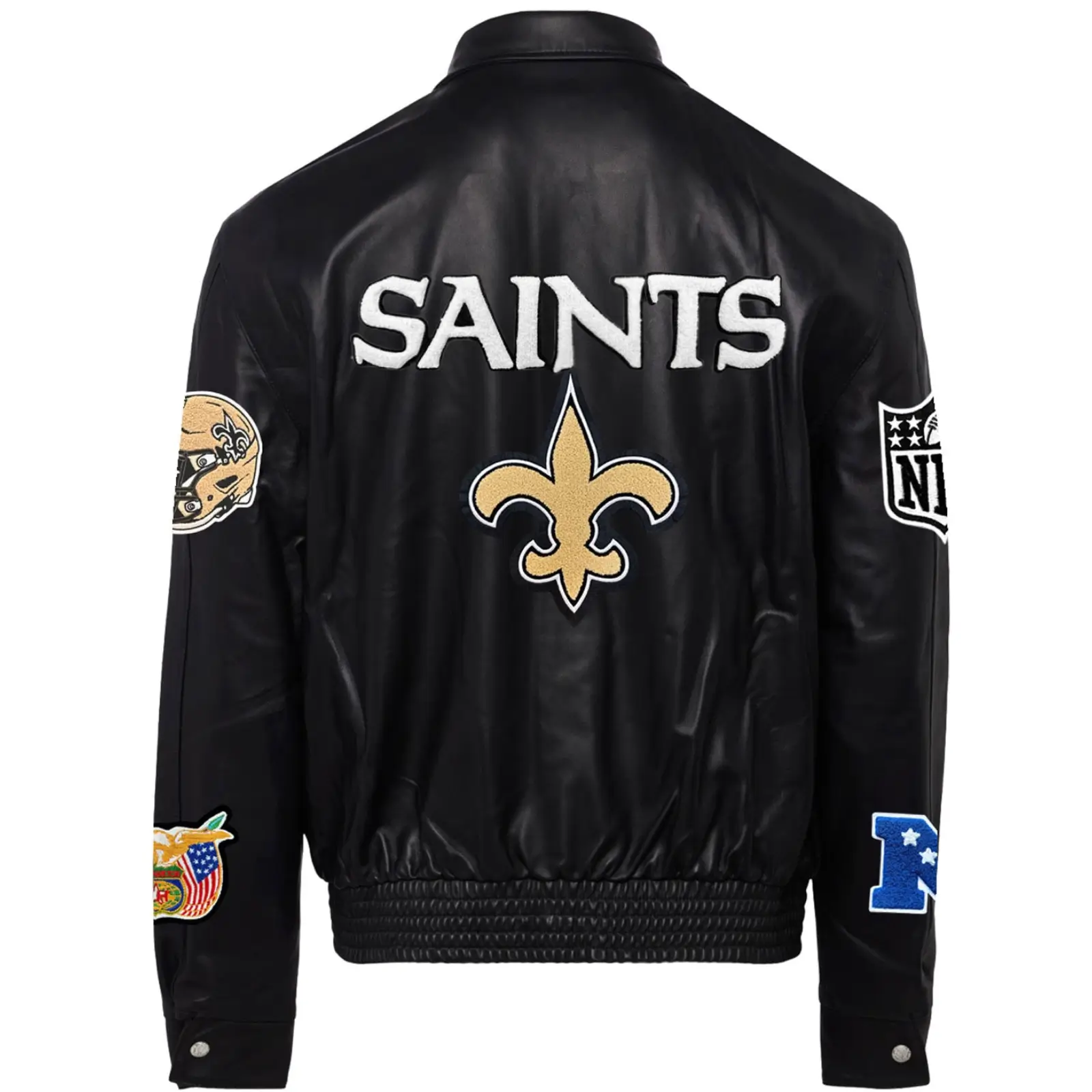 New-Orleans-Saints-Jeff-Hamilton-Leather-Varsity-Jacket