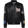 New-York-Giants-Jeff-Hamilton-Black-Leather-Varsity-Jacket