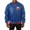 New-York-Islanders-Genuine-Leather-Varsity-Jacket-Blue back view