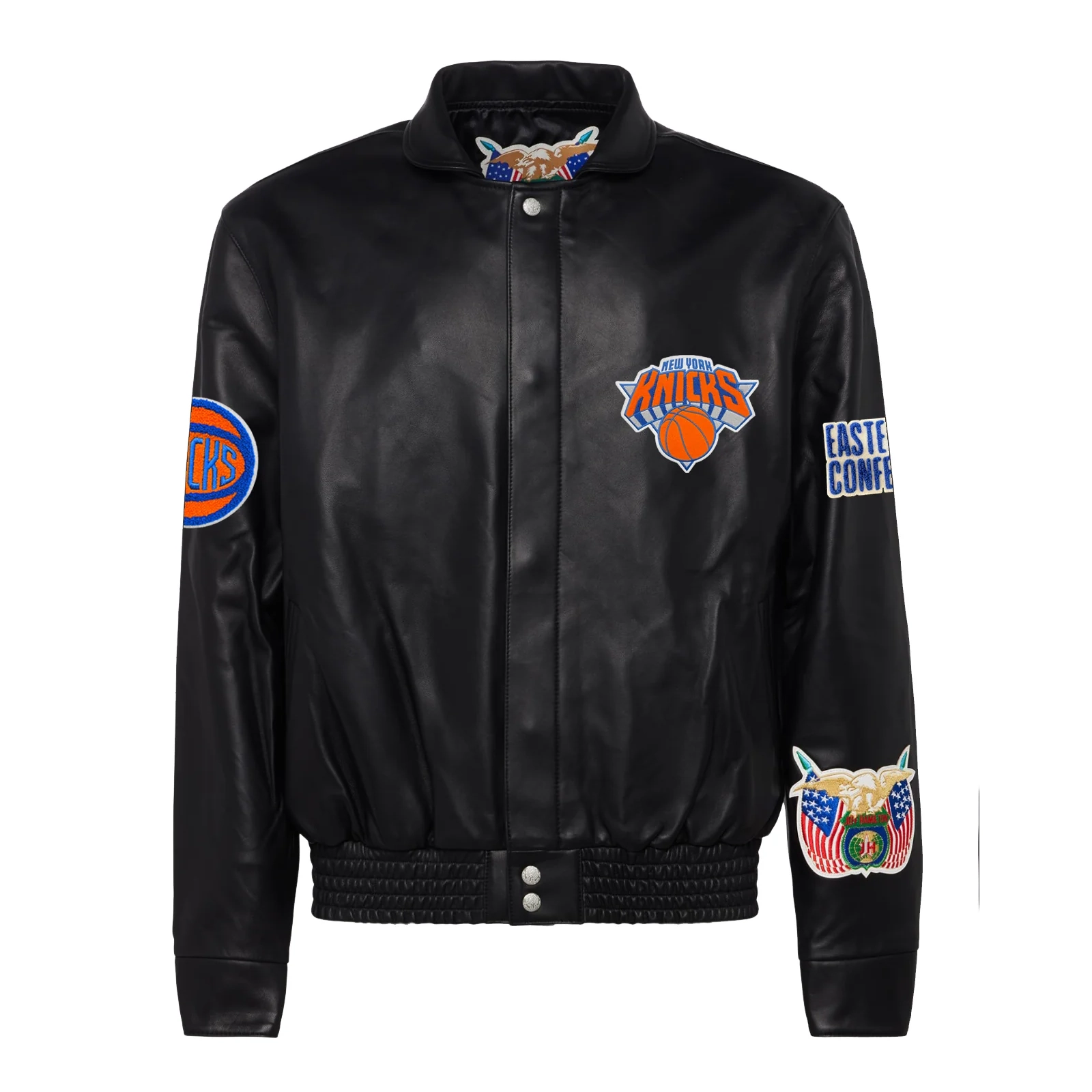 New-York-Knicks-Jeff-Hamilton-Full-Leather-Jacket-Black