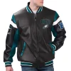 Philadelphia-Eagles-Full-Zip-Leather-Varsity-Jacket-Black