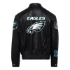 Philadelphia-Eagles-Jeff-Hamilton-Full-Snap-Black-Leather-Jacket