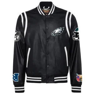 Philadelphia-Eagles-X-Jeff-Hamilton-Black-Full-Snap-Jacket