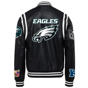 Philadelphia-Eagles-X-Jeff-Hamilton-Black-Full-Snap-Jacket