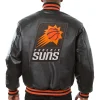 Phoenix-Suns-Basketball-players-Black-Leather-Varsity-Jacket