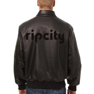 Portland-Trail-Blazers-Black-Leather-Varsity-Jacket