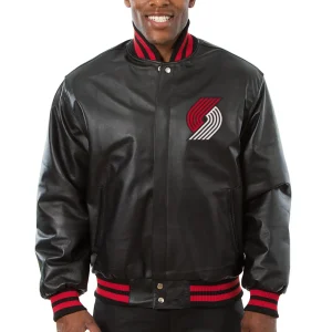 Portland-Trail-Blazers-Varsity-Jacket-Black-Leather