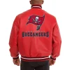 Tampa-Bay-Buccaneers-Rib-Knitted-Red-Leather-Varsity-Jacket