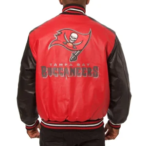 Tampa-Bay-Buccaneers-Team-Players-Leather-Varsity-Jacket-Red-Black