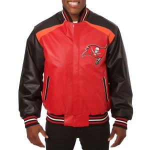 Tampa-Bay-Buccaneers-Team-Players-Leather-Varsity-Jacket-Red-Black