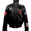 Toronto Raptors Black Leather Puffer Jacket