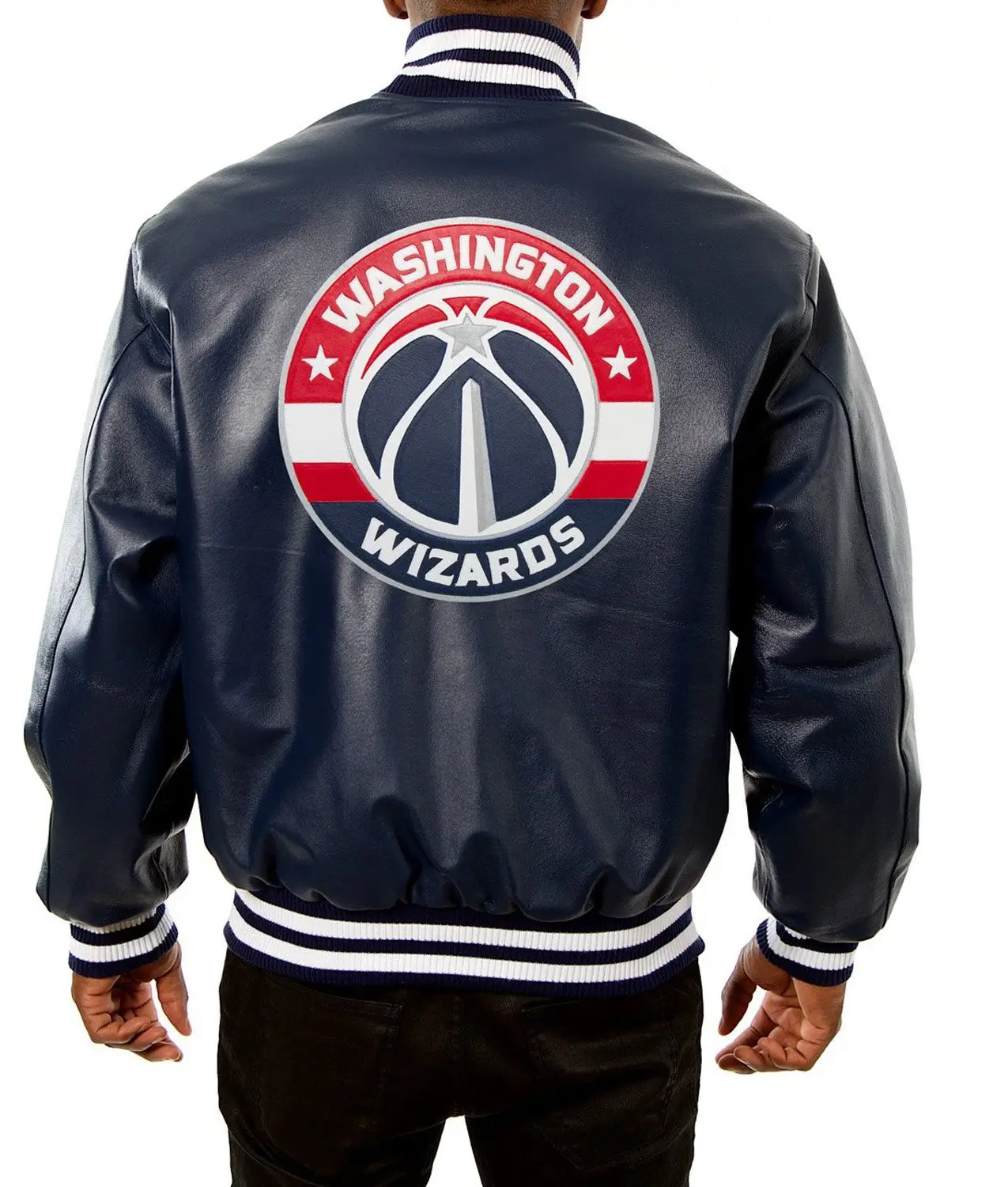 Washington-Wizards-Navy-Blue-Leather-Varsity-Jacket