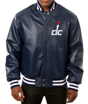 Washington-Wizards-Navy-Blue-Leather-Varsity-Jacket