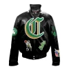 Boston Celtics Old English Puffer Leather Jacket