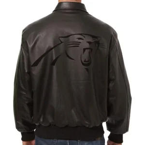 Carolina Panthers Tonal Leather Jacket