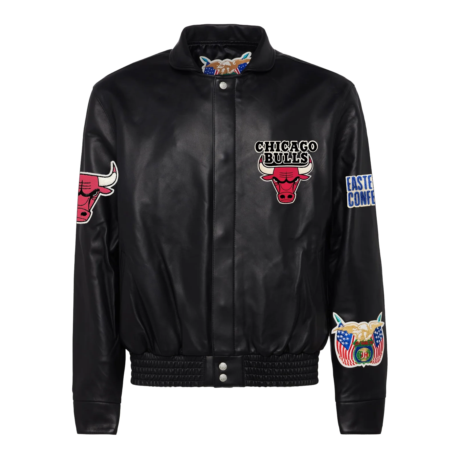 Chicago Bulls Full Leather Jacket Black