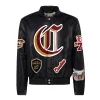 cleveland cavaliers old english full leather jacket