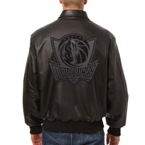 Dallas Mavericks Tonal Leather Jacket