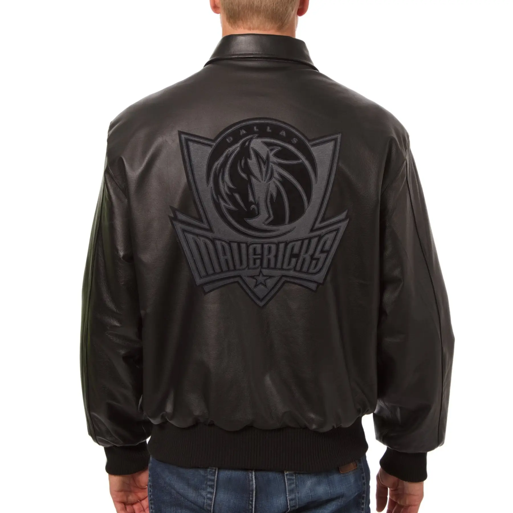 Dallas Mavericks Tonal Leather Jacket
