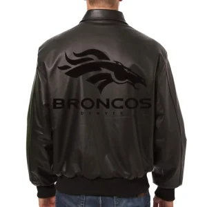 Denver Broncos Tonal Leather Jacket