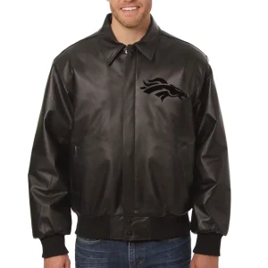 Denver Broncos Tonal Leather Jacket