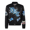 Jeff Helmintan Detroit Lions Old English Leather Jacket