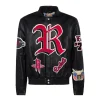 Houston Rockets Old English Leather Jacket