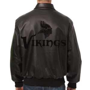 Minnesota Vikings Tonal Leather Jacket