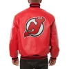 NHL New Jersey Devils Leather Varsity Jacket