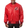 NHL New Jersey Devils Leather Varsity Jacket