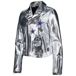 dallas cowboys women's biker jacket
