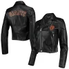 mlb san francisco giants leather black jacket