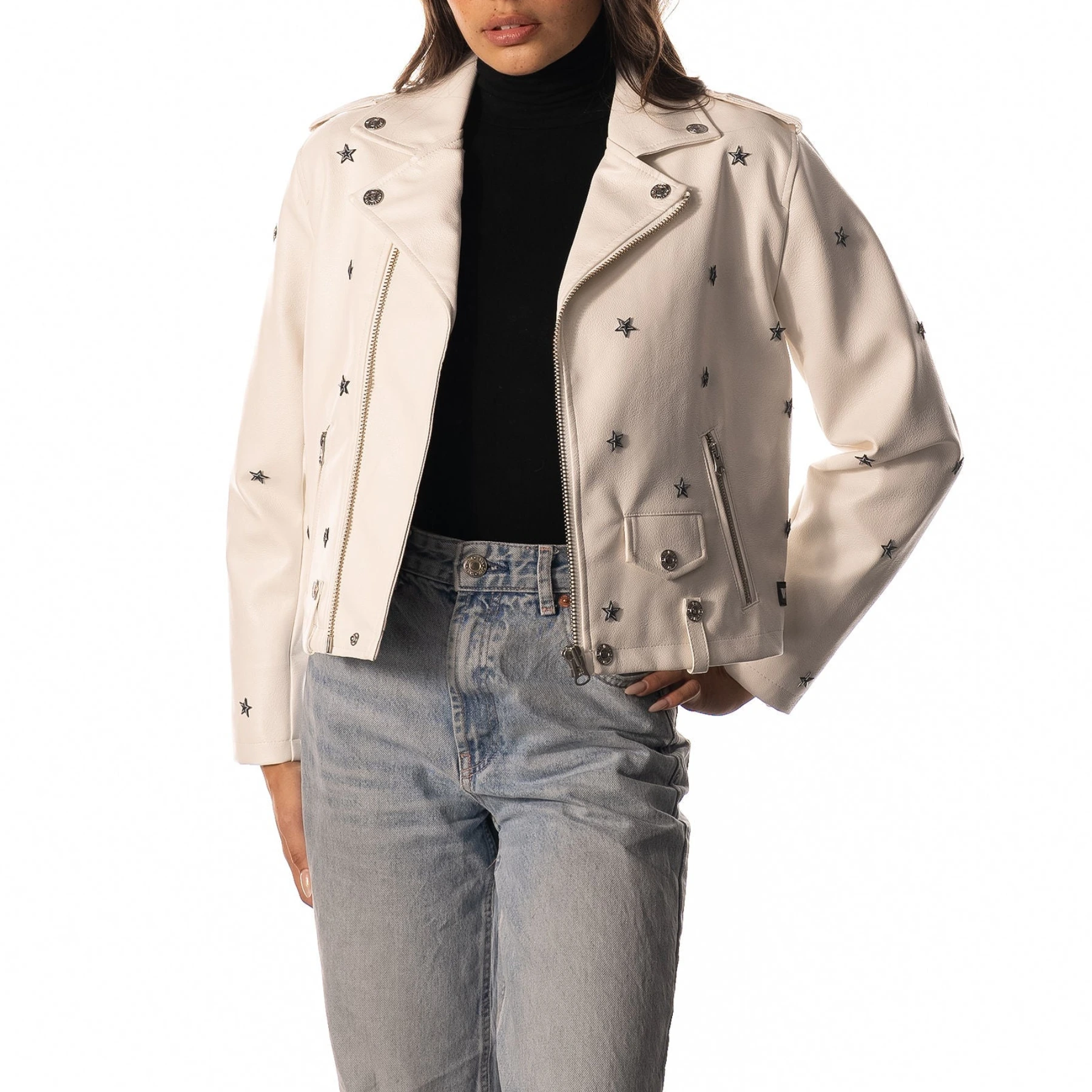 women’s dallas cowboys moto jacket