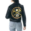 women’s denver nuggets moto jacket