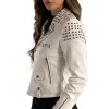 women’s las vegas raiders moto jacket