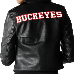 women’s ohio state buckeyes leather jacket