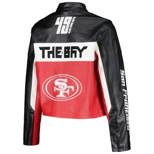 women’s san francisco 49ers moto jacket