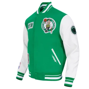 Alternative view of Boston Celtics Diy Pick Stitch Green Varsity Jacket