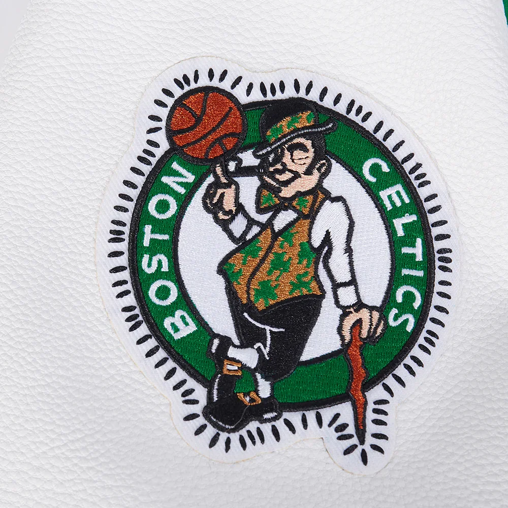 Boston Celtics Diy Pick Stitch Green Varsity Jacket - Image 7