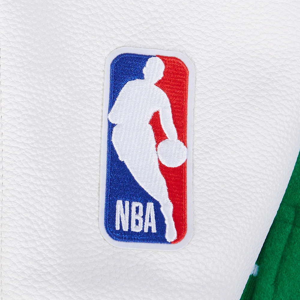 Boston Celtics Diy Pick Stitch Green Varsity Jacket - Image 8