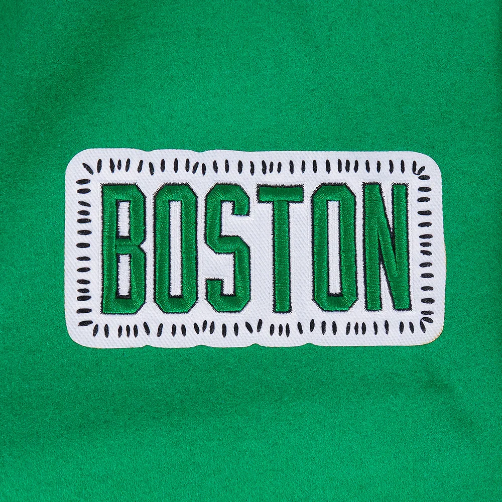 Boston Celtics Diy Pick Stitch Green Varsity Jacket - Image 10
